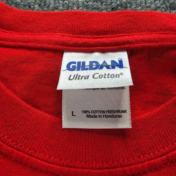 Winter‎ Texan Tshirt Mens Large Red Short Sleeve Embroidered Bird Cardinal - Picture 8 of 9